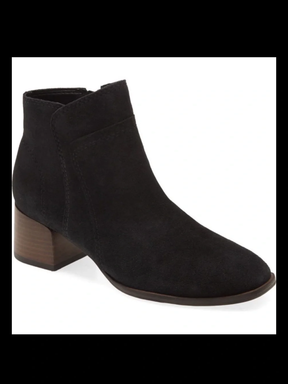 Lucky Brand Fausst Bootie Black Oiled Suede Boots Size 9M Boot Leather